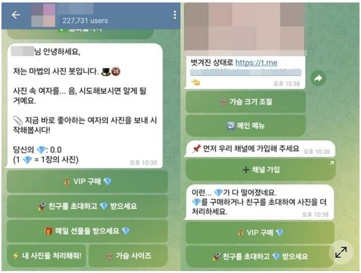 텔레그램 딥페이크 음란물 영상 제작 과정