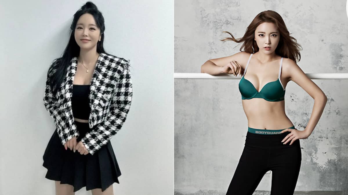 가수 홍진영이 자신의 인스타그램에 게재한 몸매 사진